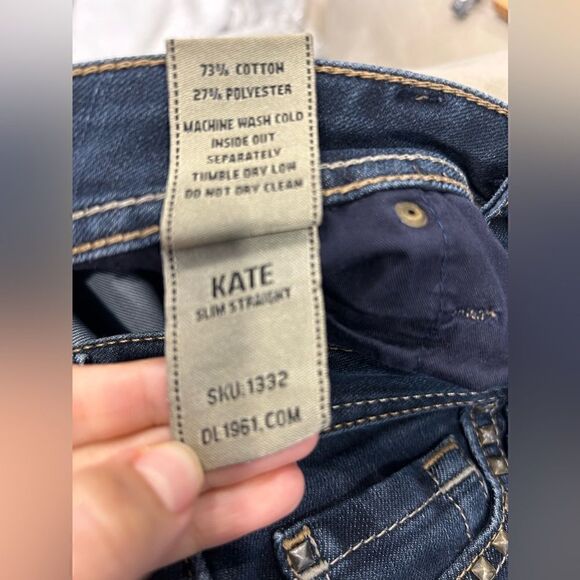 DL1961 Kate Slim Straight Leg Studded Jeans - Picture 9 of 11